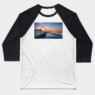 Monopoli, Italy at sunset Baseball T-Shirt